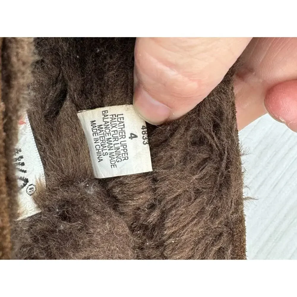 Minnetonka Brown Suede‎ Leather Moccasin Slippers Comfort Shoes Size 4